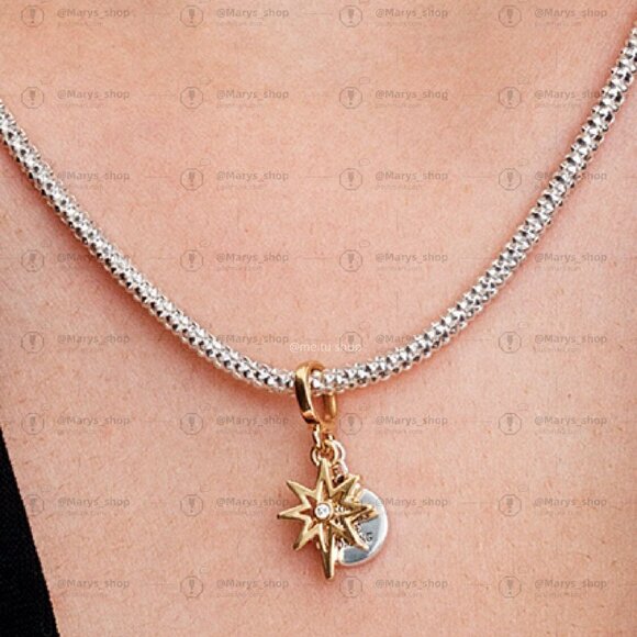 Pandora Engravable North Star Lab-grown Diamond Dangle Charm - Picture 5 of 7